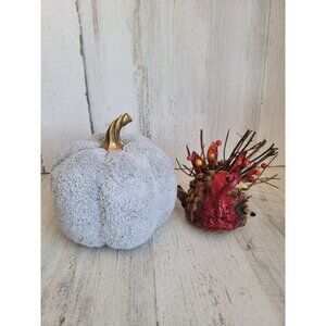 Turkey unique pumpkin centerpiece home decor‎ fall set thanksgiving